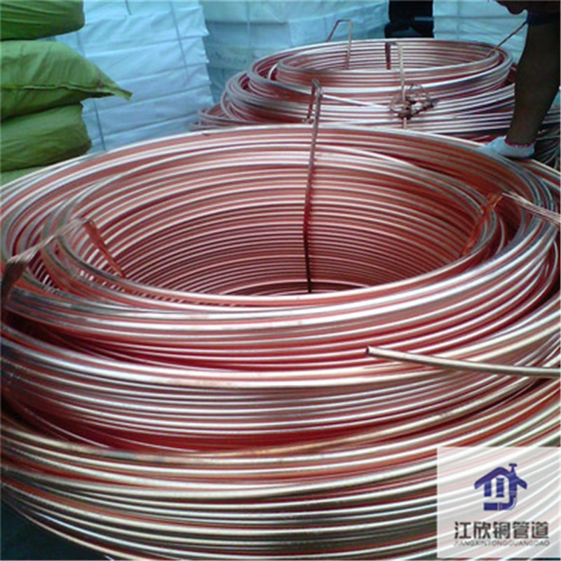 Copper Refrigeration Air Conditioner Coil Tube Pancake L Type Pipe